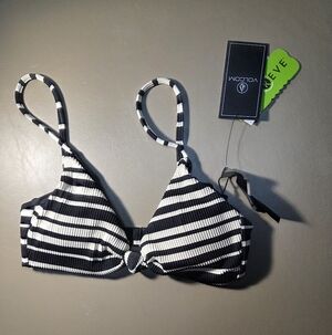 Volcom Striped Bikini Top